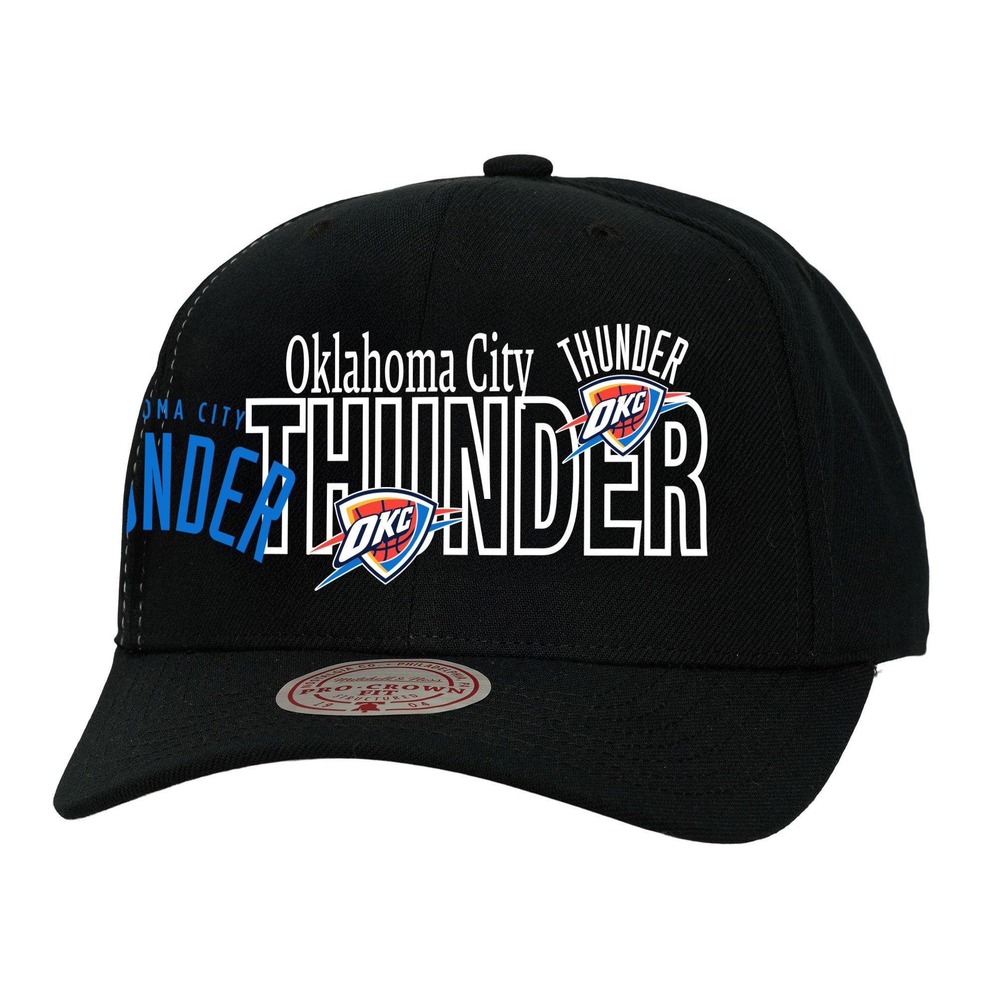 Mitchell & Ness Oklahoma City Thunder Mash Up Snapback Hat - Black - BLACK